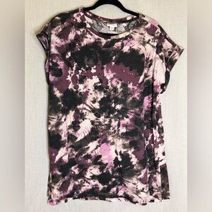LuLaRoe Women's Tunic - Black and Pink Tie-Dye